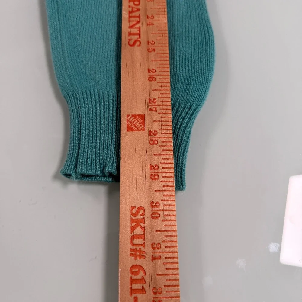 Lyle & Scott 100% Cashmere Teal Mens V-Neck Pullover Sweater -Sz 44 Large-XL